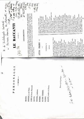 «BACCANTI 7 TRADUZIONI»