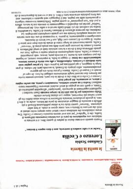 Camicia con le stampe della presentazione di Giuliano Scabia, Lorenzo e Cecilia, Torino, Einaudi, 2000.