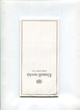 Camicia con all'interno materiale a stampa, programmi, locandine, inviti e pieghevoli relativi alle presentazioni e alle letture de Il poeta albero di Giuliano Scabia
