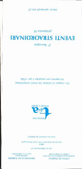 Camicia contenente materiale a stampa, programmi e pubblicazioni