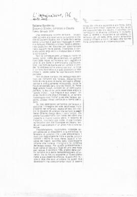 Camicia con all'interno materiale a stampa. articoli di riviste e di giornali e fotocopie.