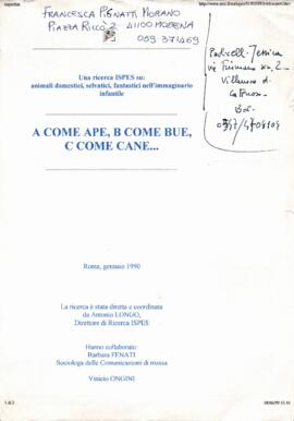 «ANIMALI (portato al corso da due brave studentesse)»