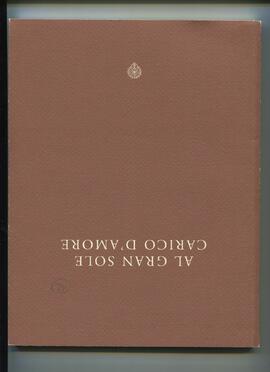 Copia di Al gran sole carico d'amore. Omaggio a Luigi Nono, Belluno, Edizioni Colophon, 2007.